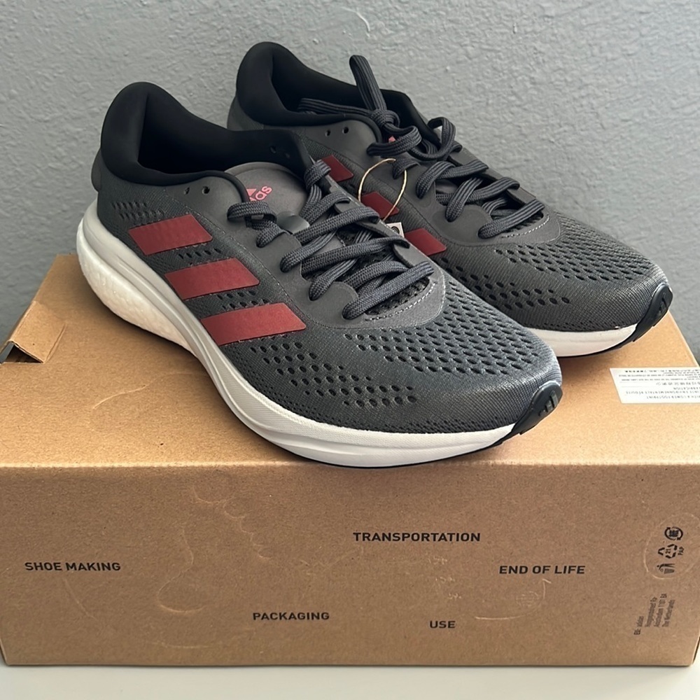 Adidas‎ Womens Supernova 2.0 Running Shoes grey pink size 10